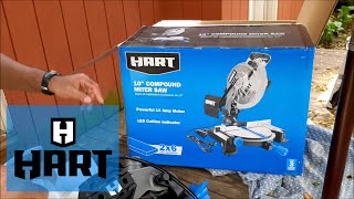 HART 10quot compound mitre saw unboxing and review [upl. by Nagek746]