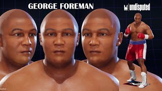 UNDISPUTED BOXING  BIG GEORGE FOREMAN  FACE CREATION  ALMOST LOOKS LIKE A FACE SCAN [upl. by Rosa]