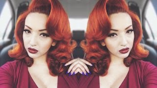 PinUp Glam  Voluminous Hair Tutorial [upl. by Rapsag]