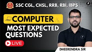 Computer Most Expected Questions  SSC CGL CHSL Important Questions by Dheerendra Sir [upl. by Tinor]