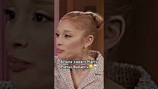 Ariana Grande angry about Harry Potter ArianaGrande HarryPotter Bellatrix funny Arianators [upl. by Kyrstin]