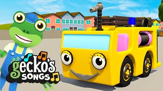 Little Fire Truck🎵Classic Nursery Rhymes for Kids🎵Geckos Garage [upl. by Libbey]