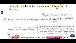 pharma metabolism and execretion  طب بشري [upl. by Tila94]