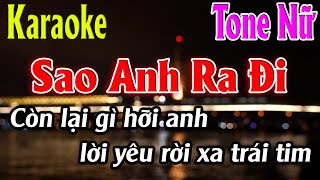 Sao Anh Ra Đi Karaoke Tone Nữ Karaoke Lâm Organ  Beat Mới [upl. by Iren]