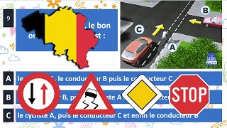 2024 examen théorique permis de conduire Belgique ✅ code de la route Belge test 1 [upl. by Rawlinson]