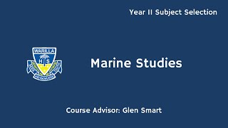 Marine Studies  WHS Subject Selection [upl. by Chari]