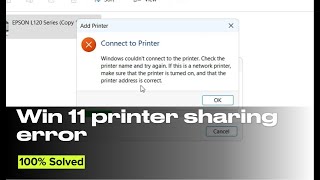 Printer sharing not working in Windows 11SOLVED Easy fixed NEW 2024 [upl. by Ellebasi]