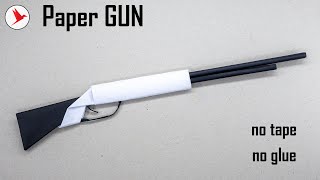 DIY  How to Make a Paper Gun without Glue or Tape [upl. by Edieh]