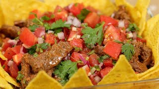 Taco Salad Spicy Salsa and Taco Meat Recipe  Cooking with Dog [upl. by Eelyr]