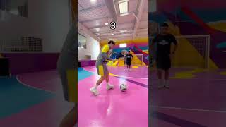 Who can do the third one⁉️ football soccer skills [upl. by Ardekan]