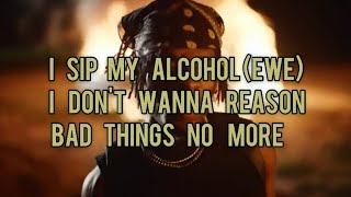 Joeboy  Sip Lyrics videoAlcohol [upl. by Garlan]