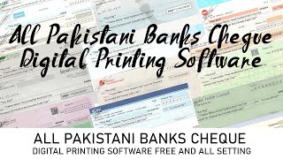 How to All Pakistan Banks Cheque Digital Printing Free Software  Secure4U  in Urdu [upl. by Ecnarret514]