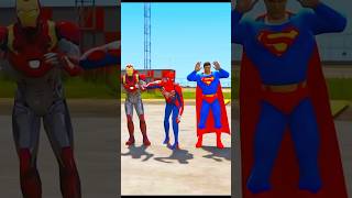 SpiderMan Iron Man Superman help man vs keshara shortshortsvideo gta youtubeshorts officalvid [upl. by Hazen]