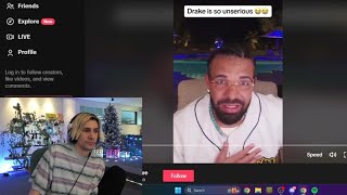 xQc reacts to drake being so unserious [upl. by Enajaras152]