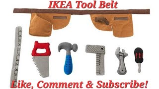 IKEA PLUSHY TOOL BELT UNBOXING amp PLAY Soft Tools Tapping Scratching Squeezing  ASMR No Talking [upl. by Durst]