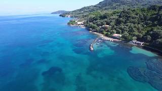 Moraitika  Messonghi and arounds from the air by drone 4K [upl. by Ardnazil]