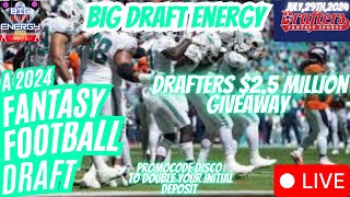 a 2024 Drafters Fantasy Football 25Million Draft amp Giveaway [upl. by Dowling872]