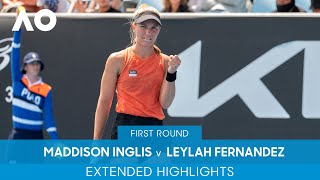 Maddison Inglis v Leylah Fernandez Extended Highlights 1R  Australian Open 2022 [upl. by Llesirg]