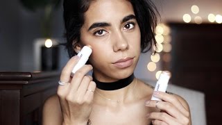 GRWM feat Glossier Haloscope Highlighters [upl. by Mure]