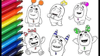 Coloring Pages ODDBODS How to paint with Watercolor Markers  Color Toys for Kids [upl. by Celisse]