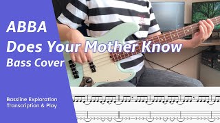 ABBA  Does Your Mother Know  Bass Cover [upl. by Ohare361]