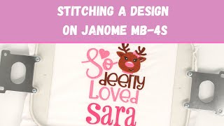 Stitching A Design on Janome MB4s Part 2  Journey to 1k Subscribers [upl. by Moureaux57]