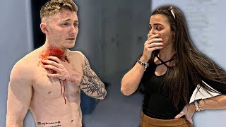 Falling after Neck Surgery PRANK on Girlfriend SHE CRIED [upl. by Uase]