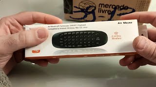 Air Mouse Com Teclado Físico Embutido para Android TV XBOX Playstation e Smart TVs [upl. by Favata]