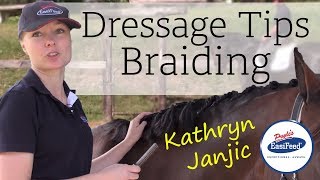 How to braid a Horses Mane for Competition  Dressage with Kathryn Janjic [upl. by Illil]