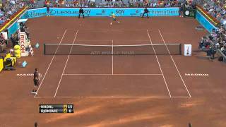 Novak Djokovic  The best twohanded backhand in tennis Madrid Open 2011 [upl. by Dyol]