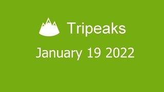 Microsoft Solitaire Collection  Tripeaks  January 19 2022 [upl. by Mays]