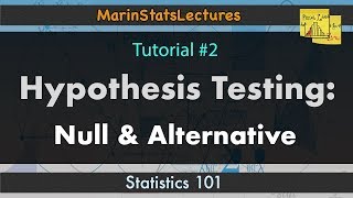 Hypothesis Testing Null amp Alternative Hypothesis I Statistics 101 2  MarinStatsLectures [upl. by Innavoij401]