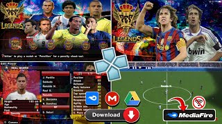 PES LEGENDS PPSSPP FULL FACES GRAPICH HD COMENTARY ENGLISH [upl. by Ponzo]