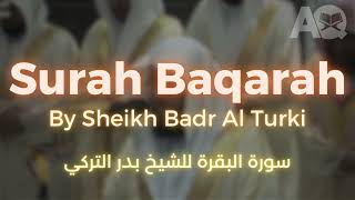 Surah Baqarah by Sheikh Badr Al Turki [upl. by Anined]