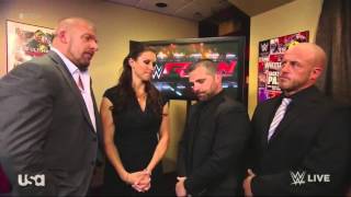 WWE RAW The Authority Backstage [upl. by Tiphanie318]