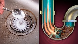 How To Unclog a Kitchen Sink Drain Fast and Cheap Method [upl. by Eelime838]