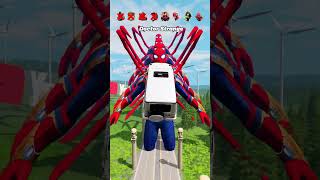 Superheroes Cars vs SpiderMan 🔥😱 BeamNGDrive shorts beamngdrive beamngshorts spiderman funny [upl. by Truelove]