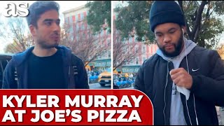 KYLER MURRAY hits NEW YORK for famous JOES PIZZA and random stranger doesn’t recognize him [upl. by Llenet]