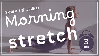 【朝からスッキリ】ストレッチで全身の血流どばどば！たった3分のモーニングルーティン【朝から自律神経も整う】 [upl. by Zawde765]