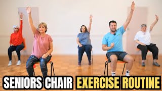 Seniors 15 Minute Chair Exercise Routine [upl. by Lesirg]