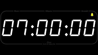 7 Hour  TIMER amp ALARM  1080p  COUNTDOWN [upl. by Dacie574]