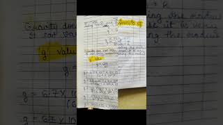 class 9 gravitation physics  Handwritten notes [upl. by Ahk]