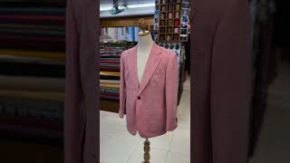 Salmon Pink Hopsack  Pure wool 🪡🧵  Star Tailor House  Bespoke Tailor Phuket  Tailor in Phuket [upl. by Aicinat]