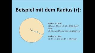 Kreisflächenberechnung [upl. by Amairam]