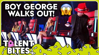 Coach Boy George WALKS OUT after PHENOMENAL Blind Audition on The Voice  Bites [upl. by Veronique]