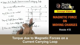 Class 12 PhysicsElectromagnetic Force 25 Torque due to Magnetic Forces on a Current Carrying Loop [upl. by Whyte]