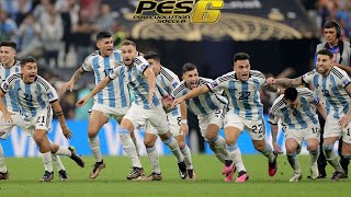 PENALES ARGENTINA VS FRANCIA  FINAL QATAR 2022  PES 6 [upl. by Ssalguod]