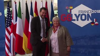 Sicurezza Salvini con i ministri dellInterno del G6 a Lione [upl. by Wendall]