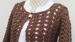 🌿 Descubre Como Hacer Un Abrigo A Crochet ¡Calidez y estilo en cada punto [upl. by Malloy]