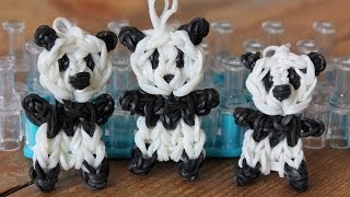 Rainbow Loom Nederlands pandabeertje [upl. by Ezarra535]